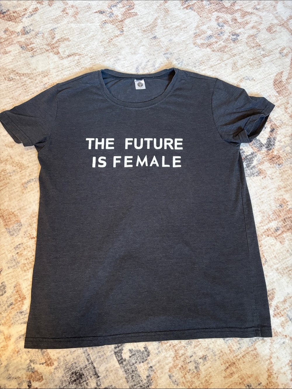 🌟 BlackMyth Dark Gray 'The Future Is Female' Graphic Empowerment Tee